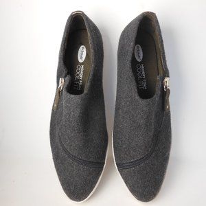 Dr. Scholl’s Repeat Zip Cool Fit Memory Foam Slide 7.5 women's Grey fabric upper